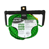 RAVE Sports Tow Rope 75' 3-Section Wakeboard/Kneeboard Rope w/EVA Swirl Grip - Elite