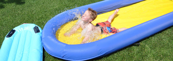 Need a End of Summer Boredom Buster? Try this water slide game!