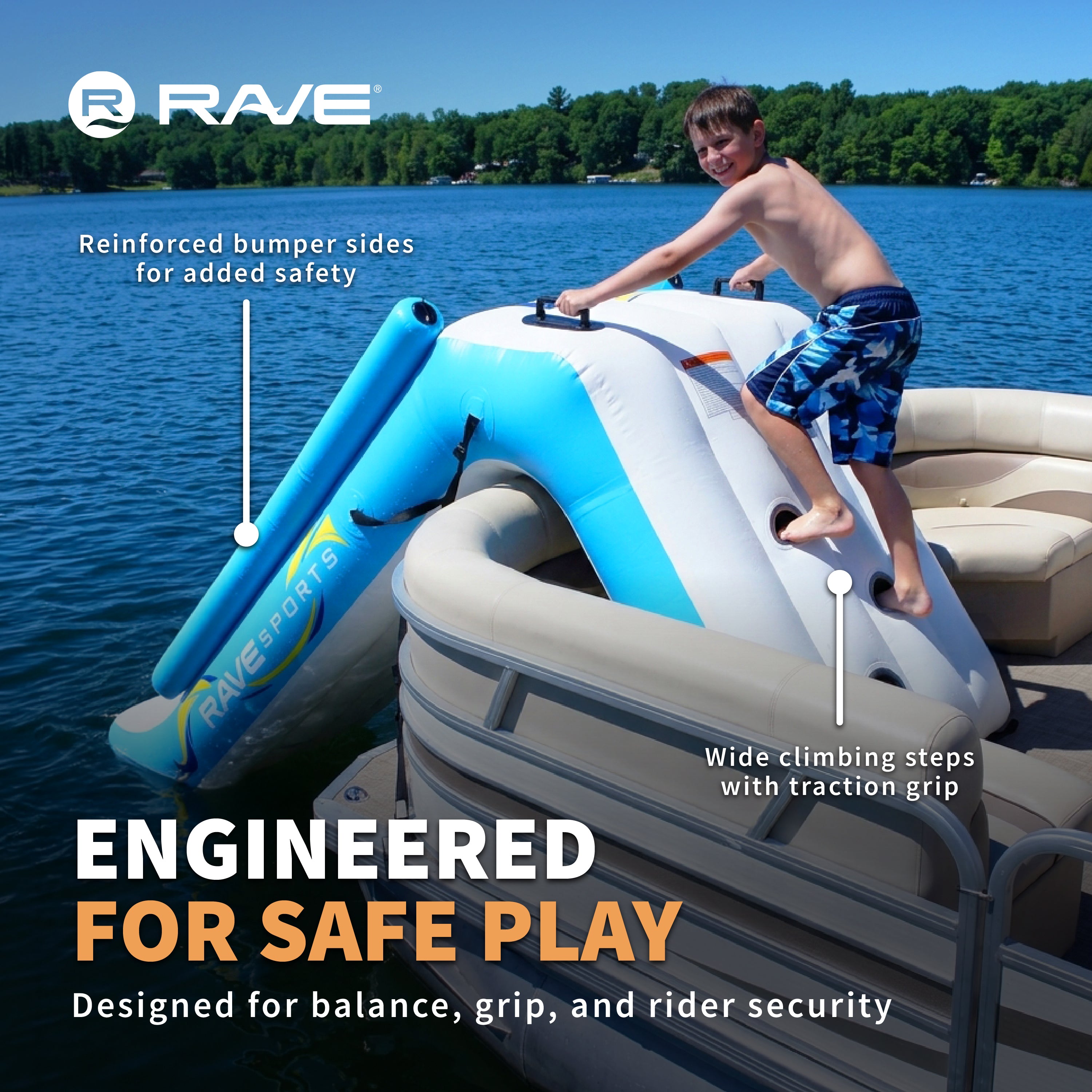 Pontoon Slide | Inflatable Pontoon Water Slide | RAVE Sports
