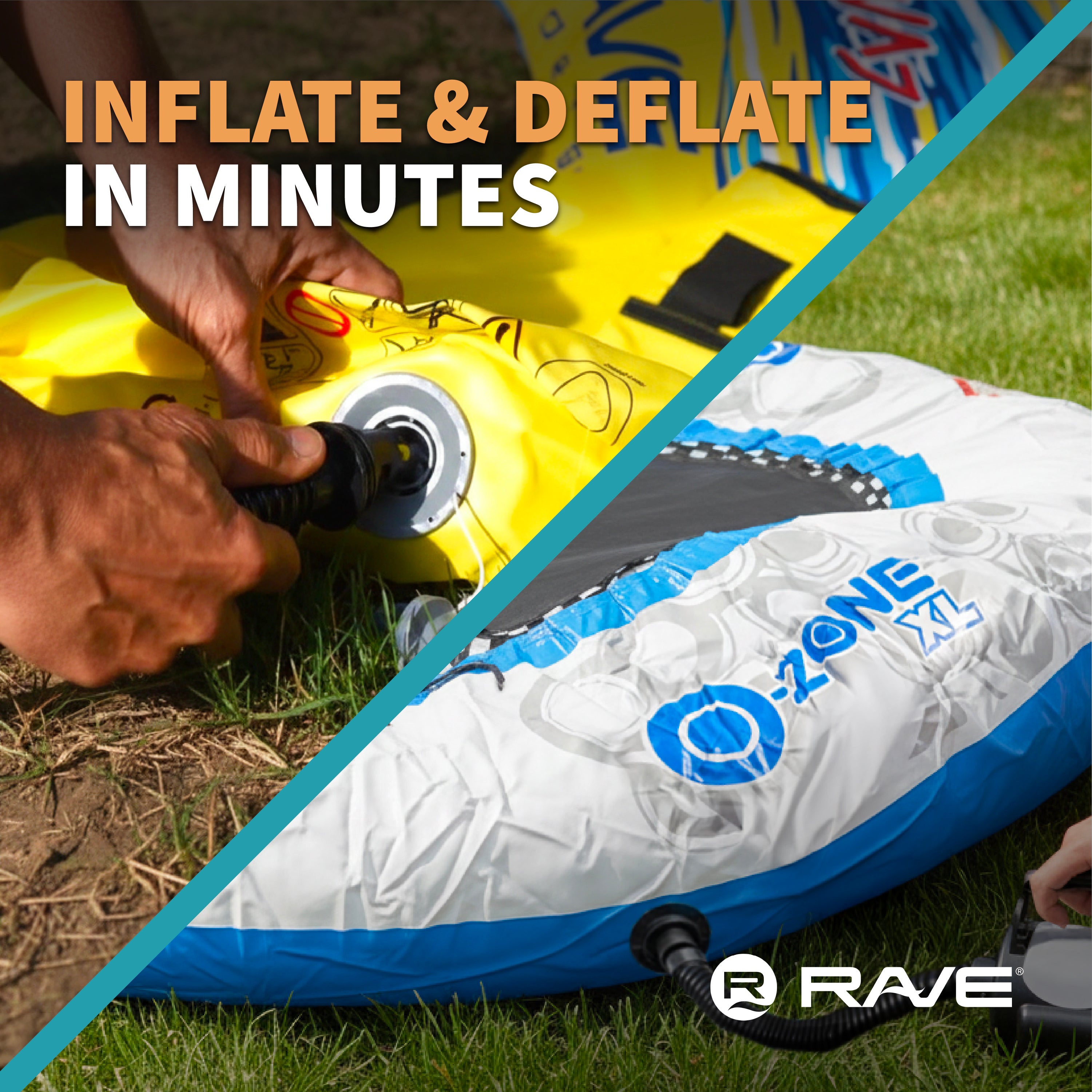 High Speed Inflator/Deflator | Multi Use Pump | RAVE Sports