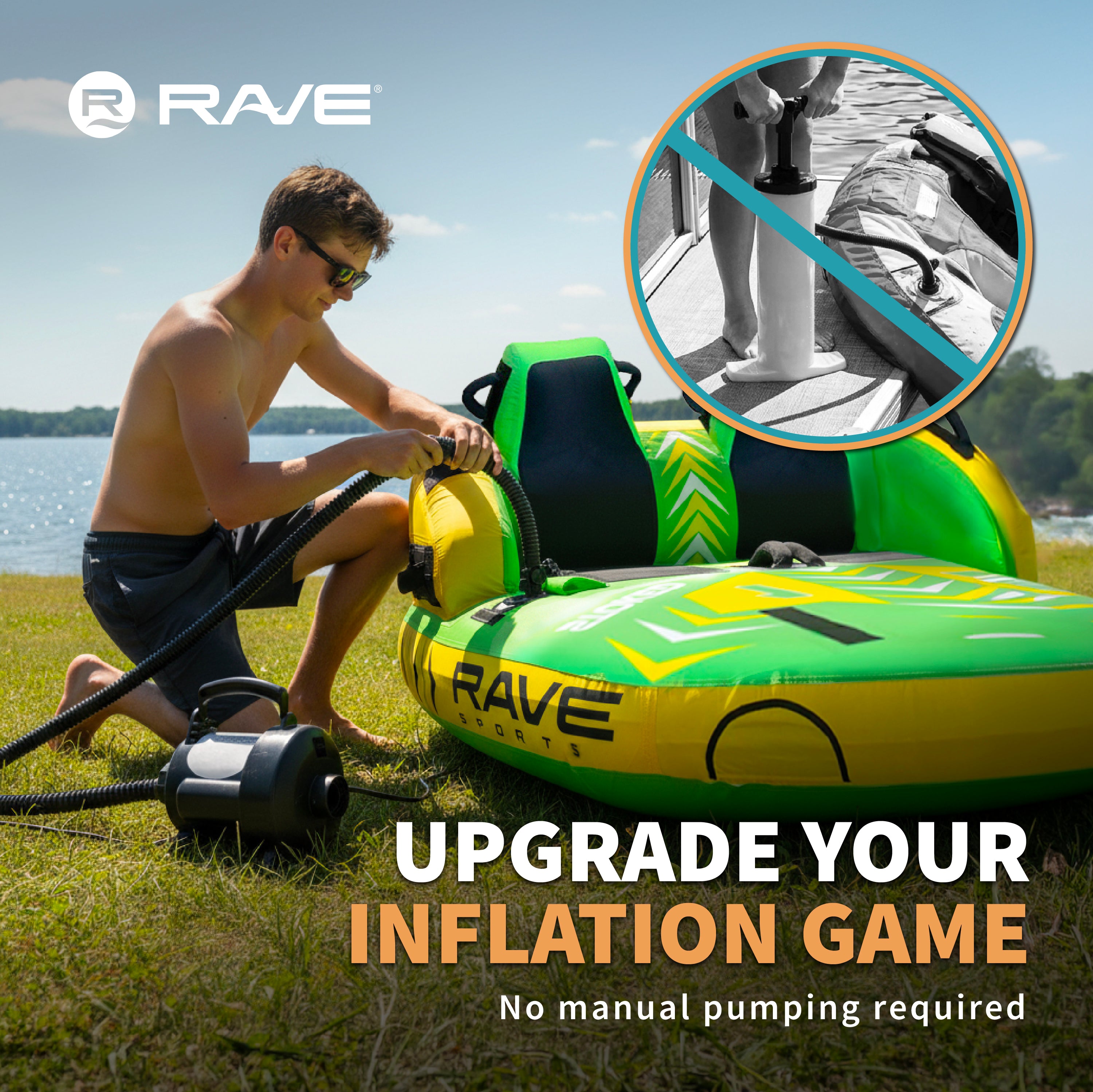 High Speed Inflator/Deflator | Multi Use Pump | RAVE Sports