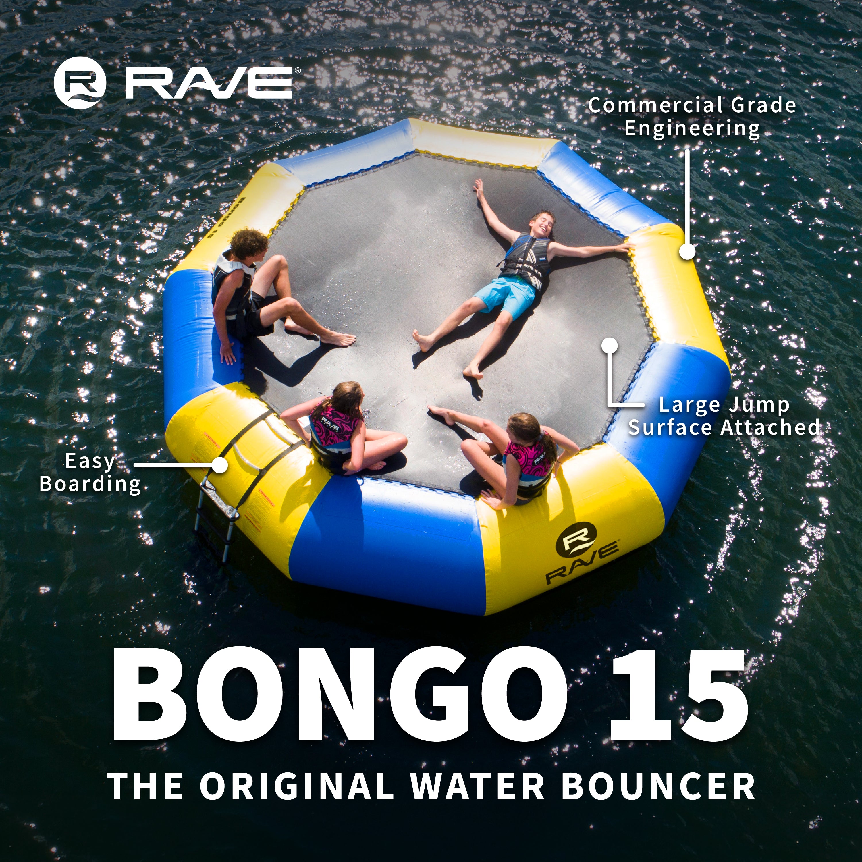 Bongo 15' Water Bouncer | Inflatable Water Bouncer | RAVE Sports