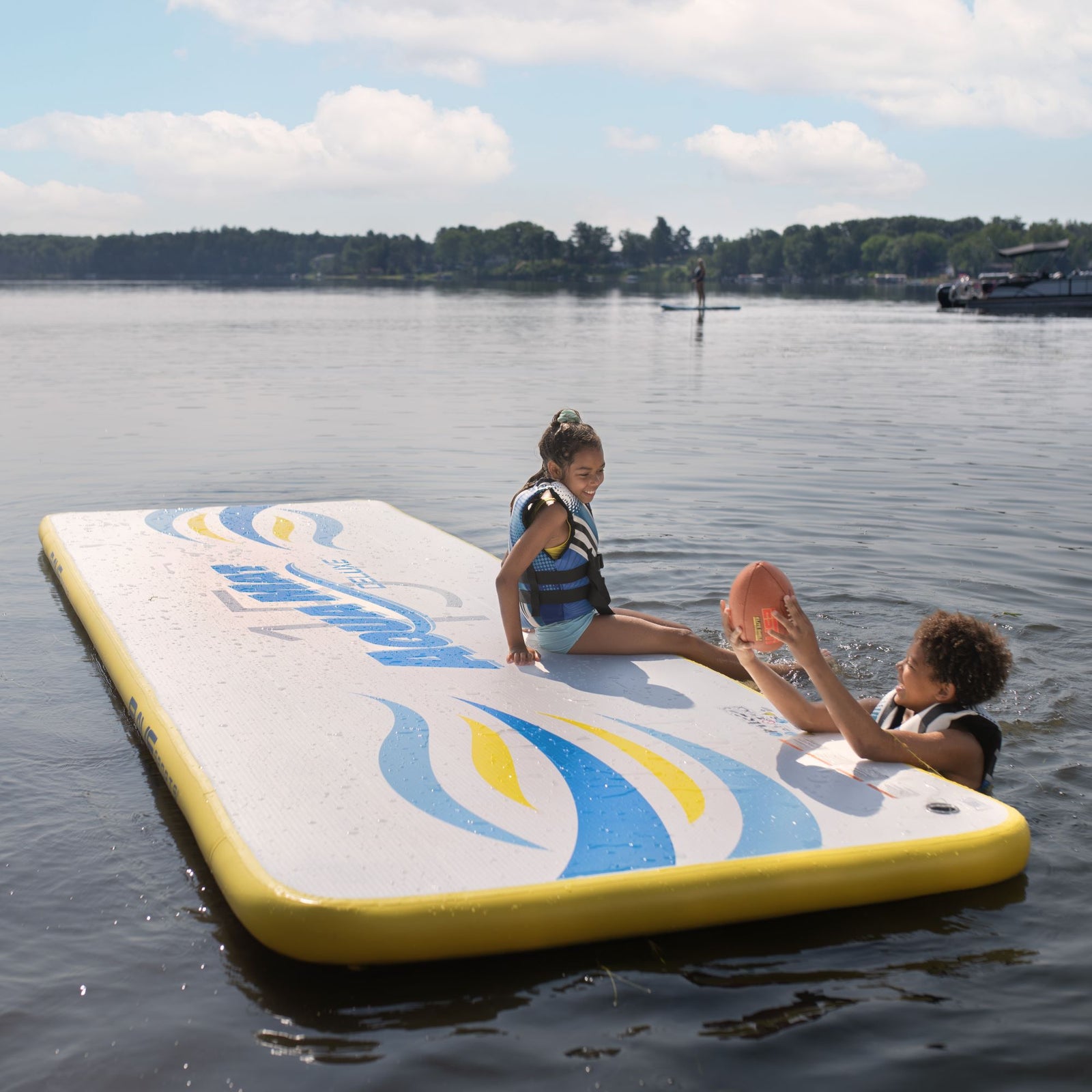 Inflatable Water Mats For Lakes Water Whoosh 15' Inflatable