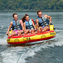 thumbnail image 2 of Towable Boat Tubes RAVE Sports Escape Towable Tube - 1-2 Rider Pontoon Boat Tube With Comfy Seats, 340LB Capacity, Quick-Connect Rope Water Tube 2 of 13