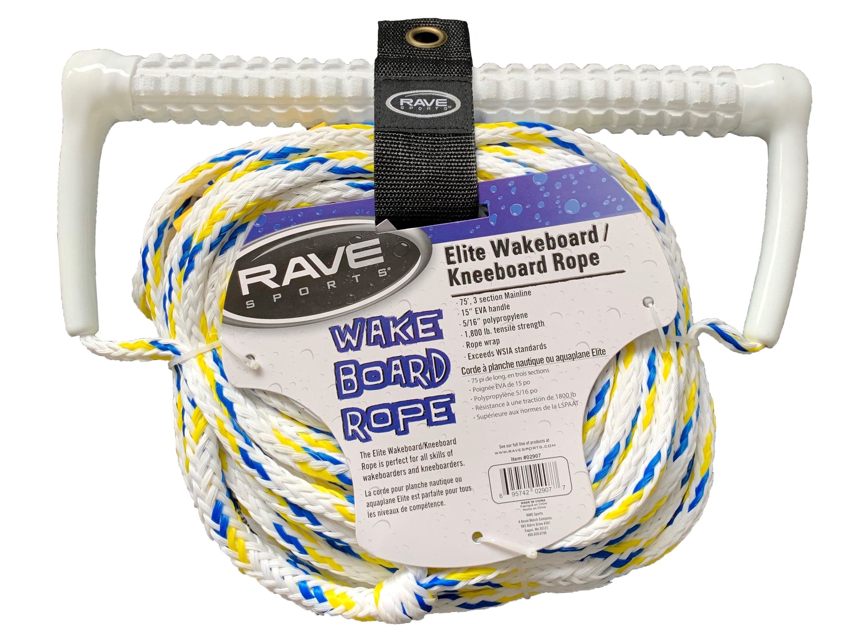 Elite 3 section Wakeboard Kneeboard Rope | RAVE Sports