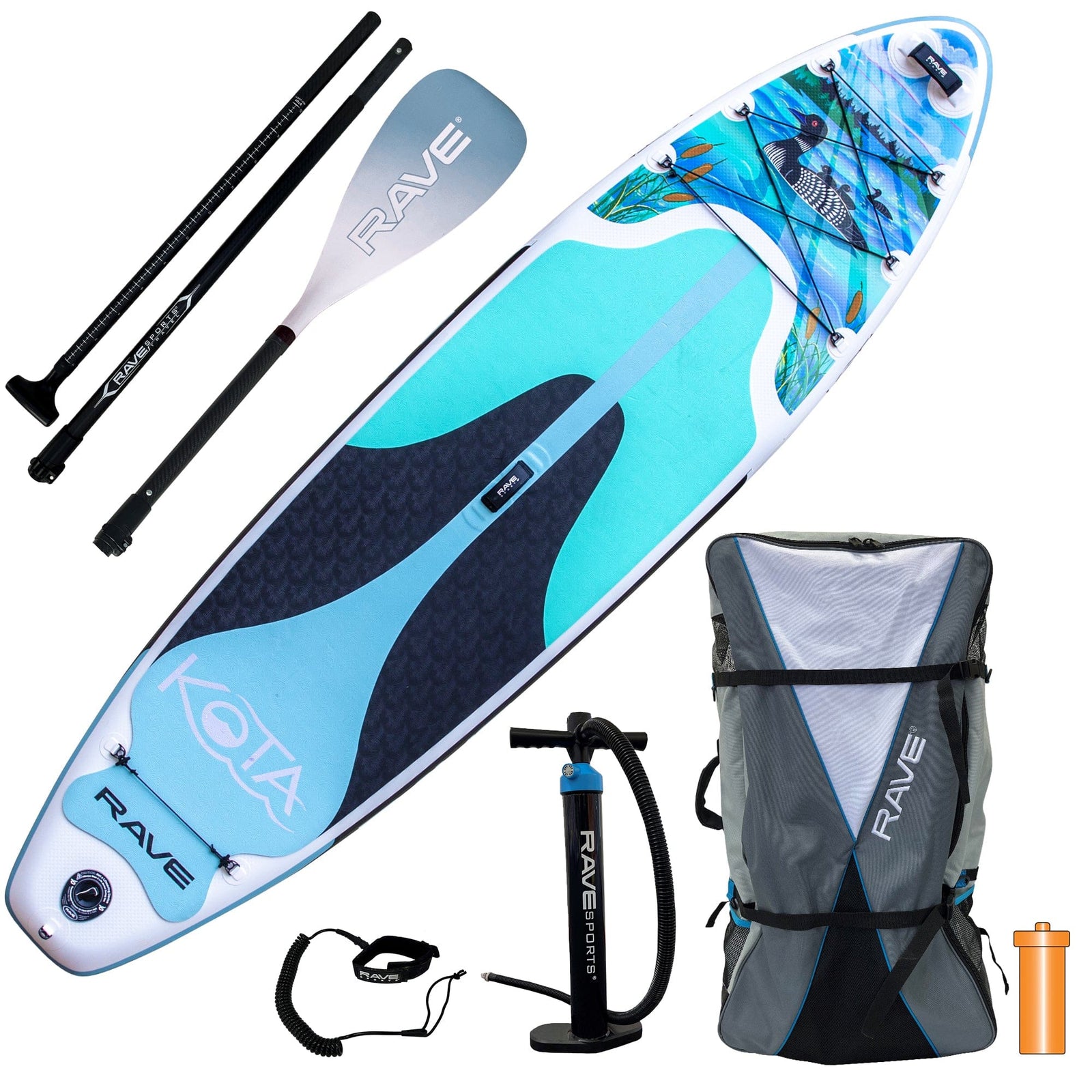 Kota iSUP Package - Loon | Inflatable Paddle Board | RAVE Sports