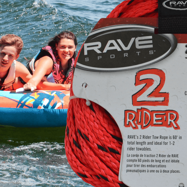 RAVE Sports Tow Rope 1-Section 2-Rider Tow Rope