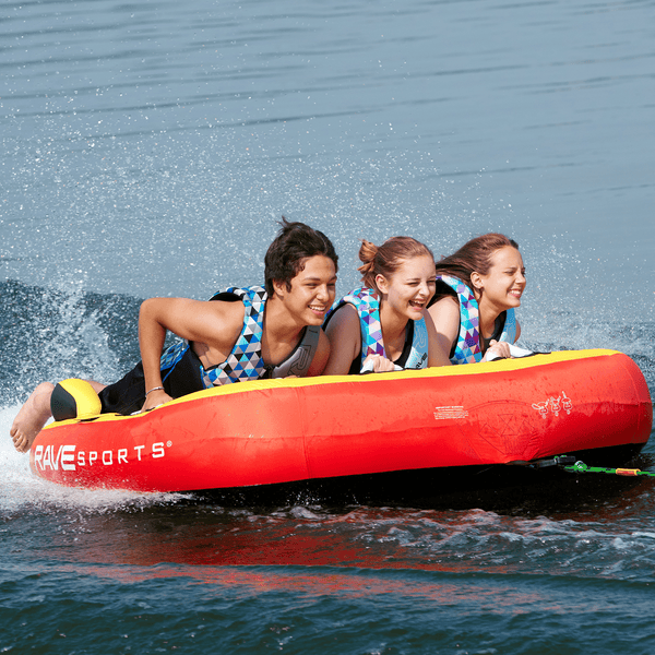 thumbnail image 2 of Towable Boat Tubes RAVE Sports Escape Towable Tube - 1-2 Rider Pontoon Boat Tube With Comfy Seats, 340LB Capacity, Quick-Connect Rope Water Tube 2 of 13