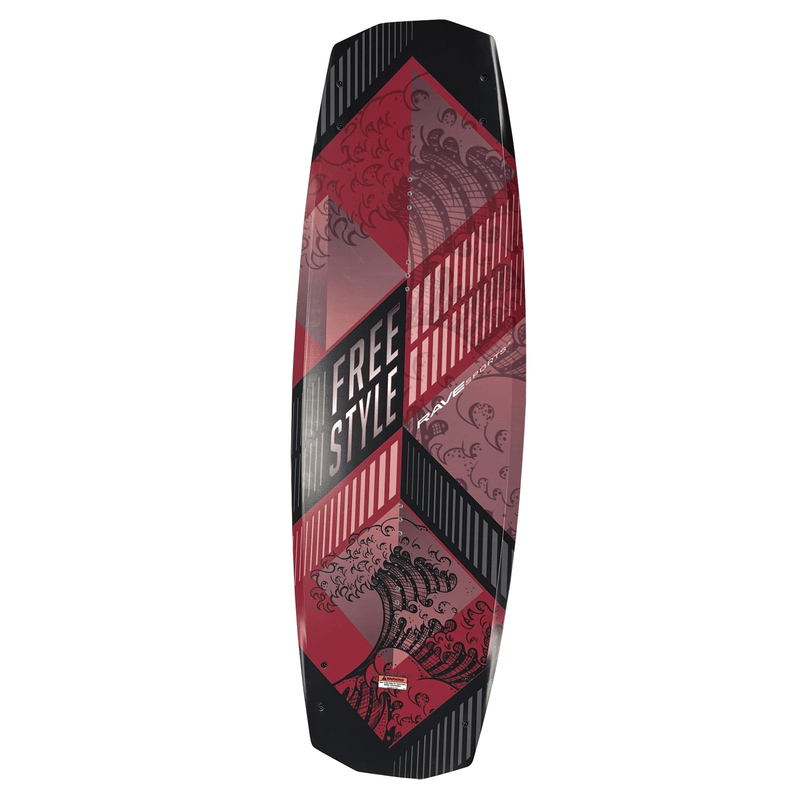 RAVE Sports Wakeboard Red Freestyle Wakeboard with RAVE boots