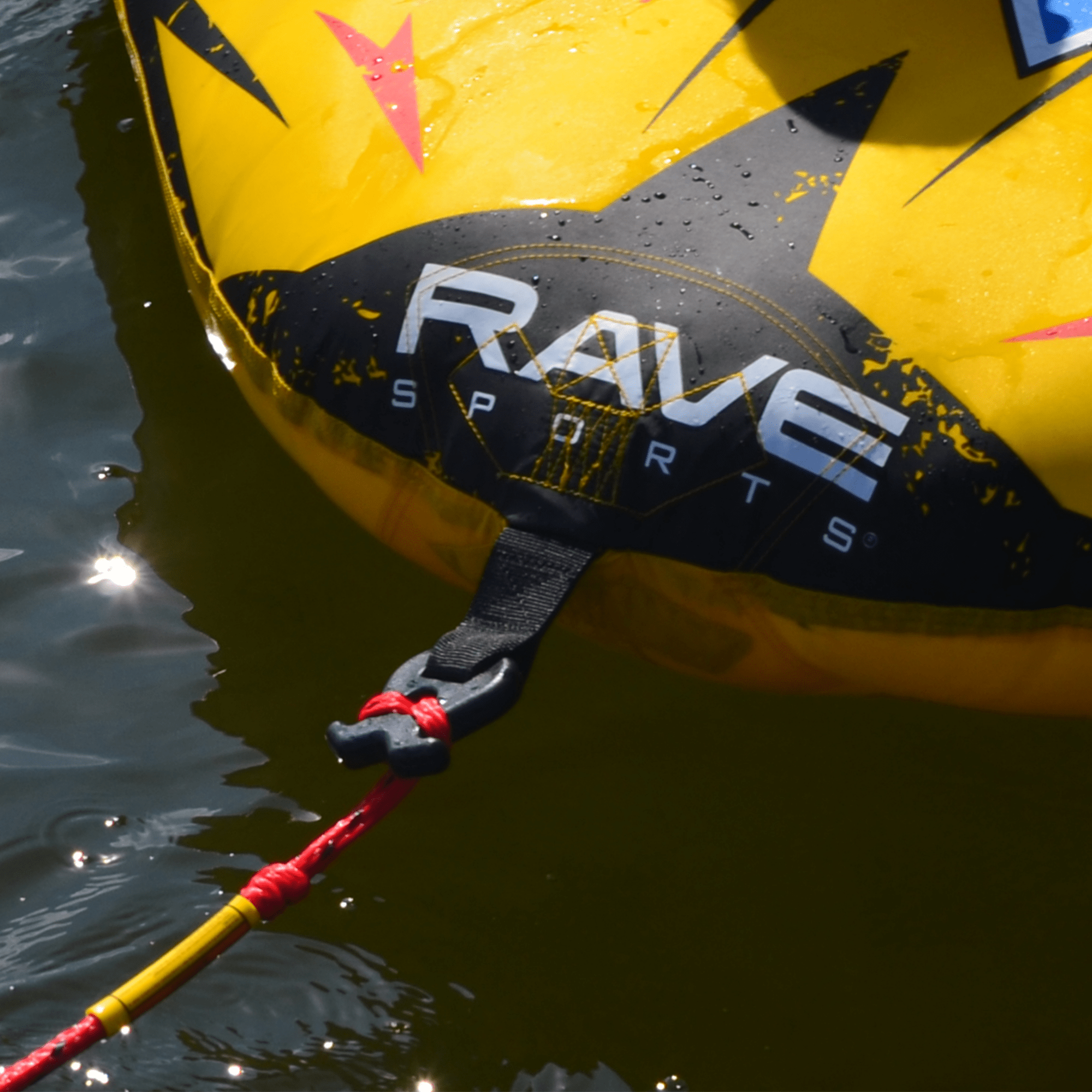 thumbnail image 2 of Towable Boat Tubes RAVE Sports Escape Towable Tube - 1-2 Rider Pontoon Boat Tube With Comfy Seats, 340LB Capacity, Quick-Connect Rope Water Tube 2 of 13