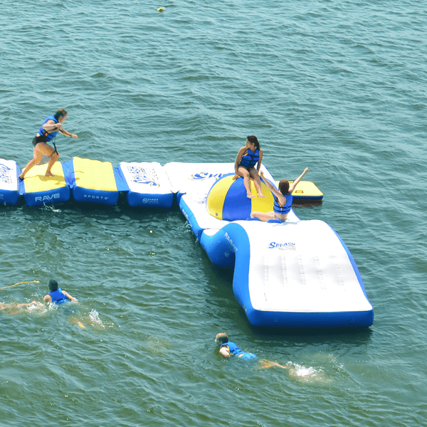 Splash Attack Inflatable Splash Trax Modular Inflatable Water Park Courses for Lakes | RAVE Sports