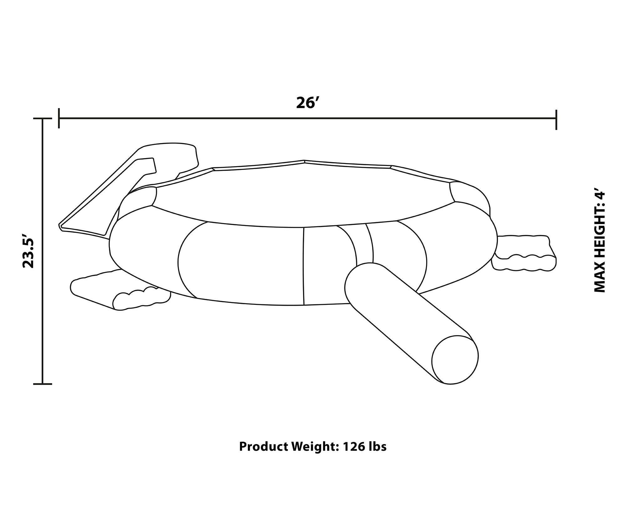 Splash Zone Plus 16' with Slide and Log RAVE Sports